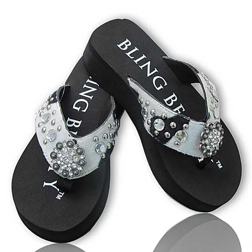 BB456-M - WHOLESALE BLING BEAUTY WESTERN RHINESTONE FLIP FLOPS