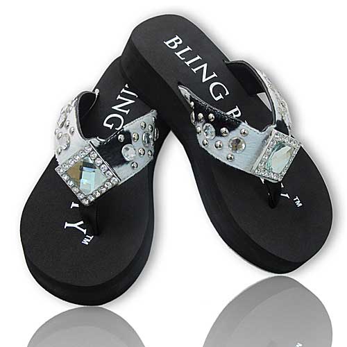 BB458-M - WHOLESALE BLING BEAUTY WESTERN RHINESTONE FLIP FLOPS