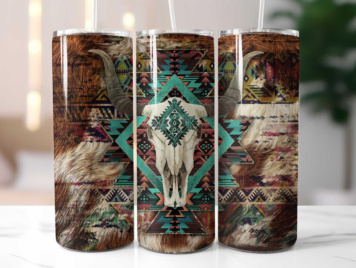 20-OZ-TUMBLER-COWHIDE-STEER