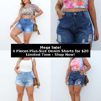 5PCS-DJ-SHORTS-PLUS-SIZE-BUNDLE