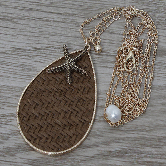 ON1956-SEASHELL-BRN-NECKLACE